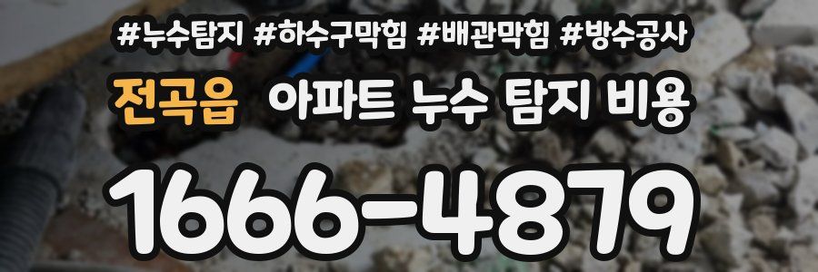전곡읍 아파트 누수 탐지 비용