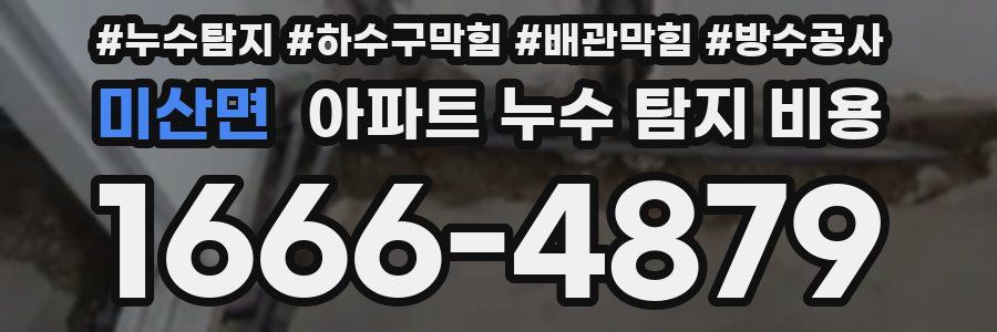 미산면 아파트 누수 탐지 비용