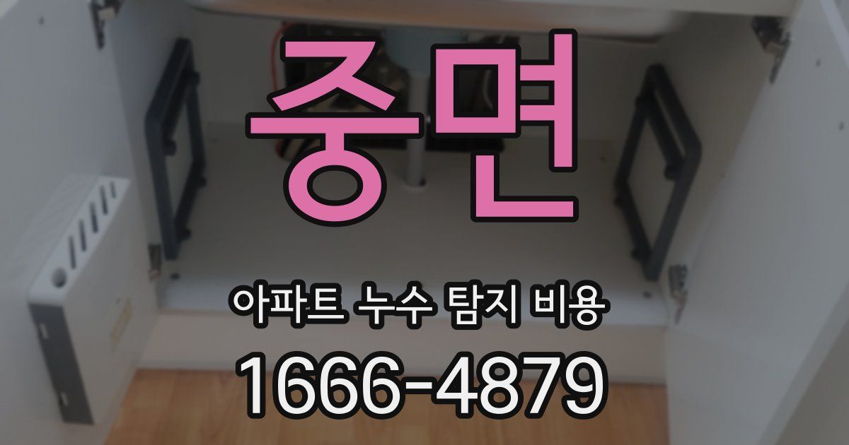 중면 아파트 누수 탐지 비용