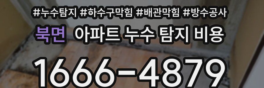 북면 아파트 누수 탐지 비용