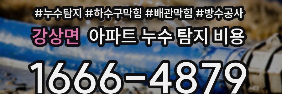 강상면 아파트 누수 탐지 비용