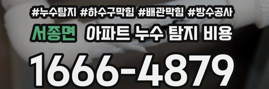 서종면 아파트 누수 탐지 비용