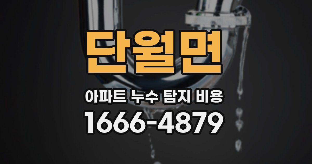 단월면 아파트 누수 탐지 비용