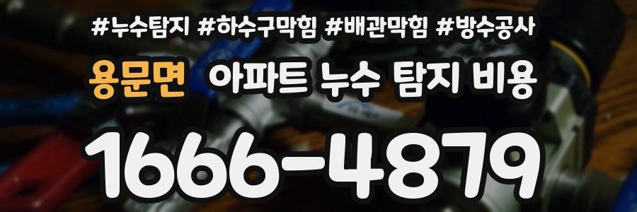 용문면 아파트 누수 탐지 비용