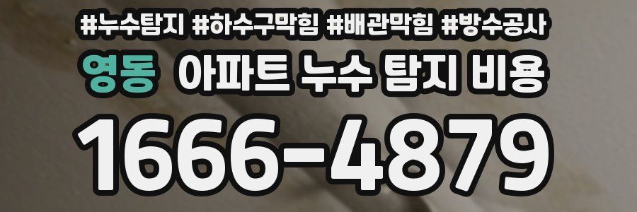 영동 아파트 누수 탐지 비용