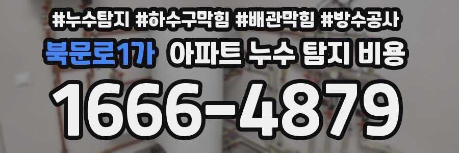 북문로1가 아파트 누수 탐지 비용