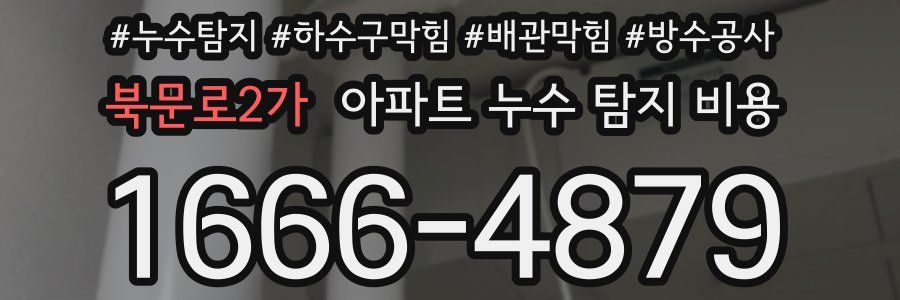 북문로2가 아파트 누수 탐지 비용