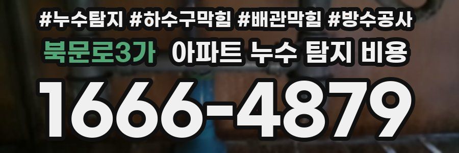북문로3가 아파트 누수 탐지 비용