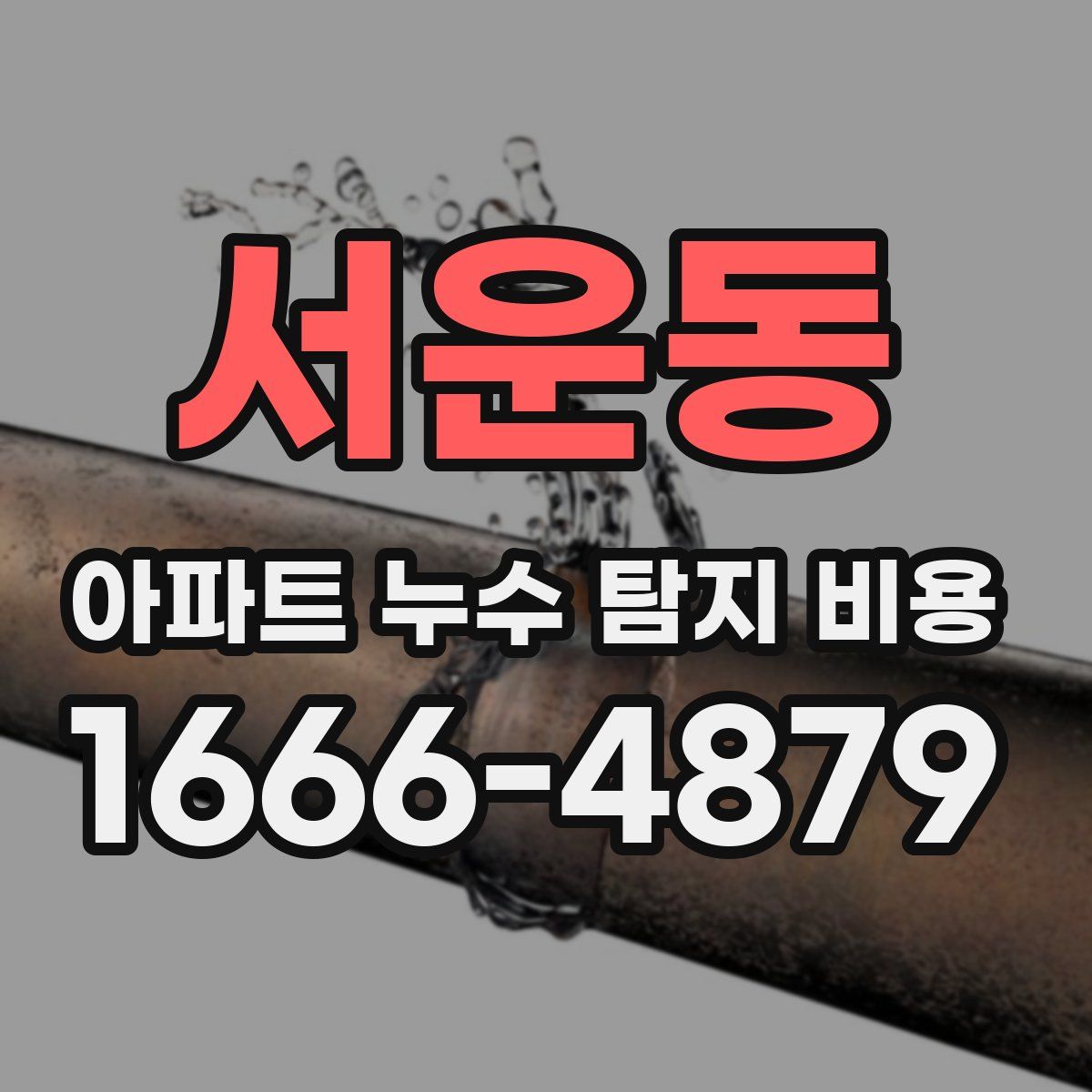 서운동 아파트 누수 탐지 비용