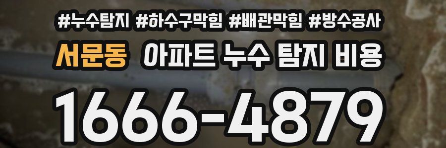 서문동 아파트 누수 탐지 비용