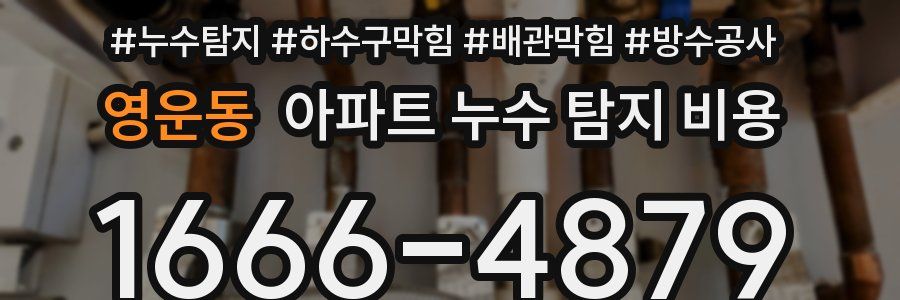 영운동 아파트 누수 탐지 비용