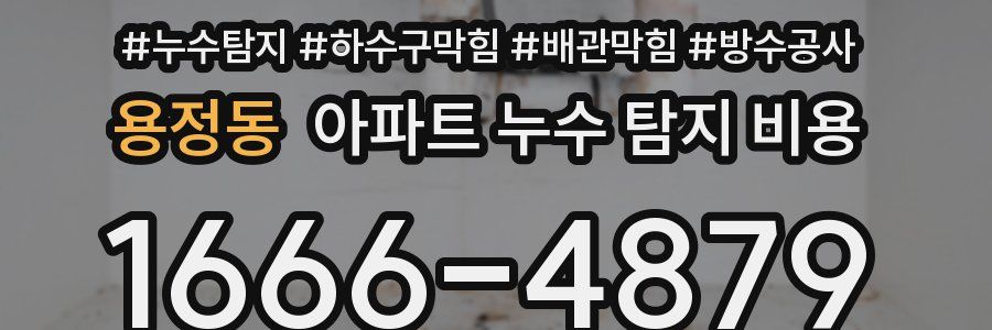 용정동 아파트 누수 탐지 비용