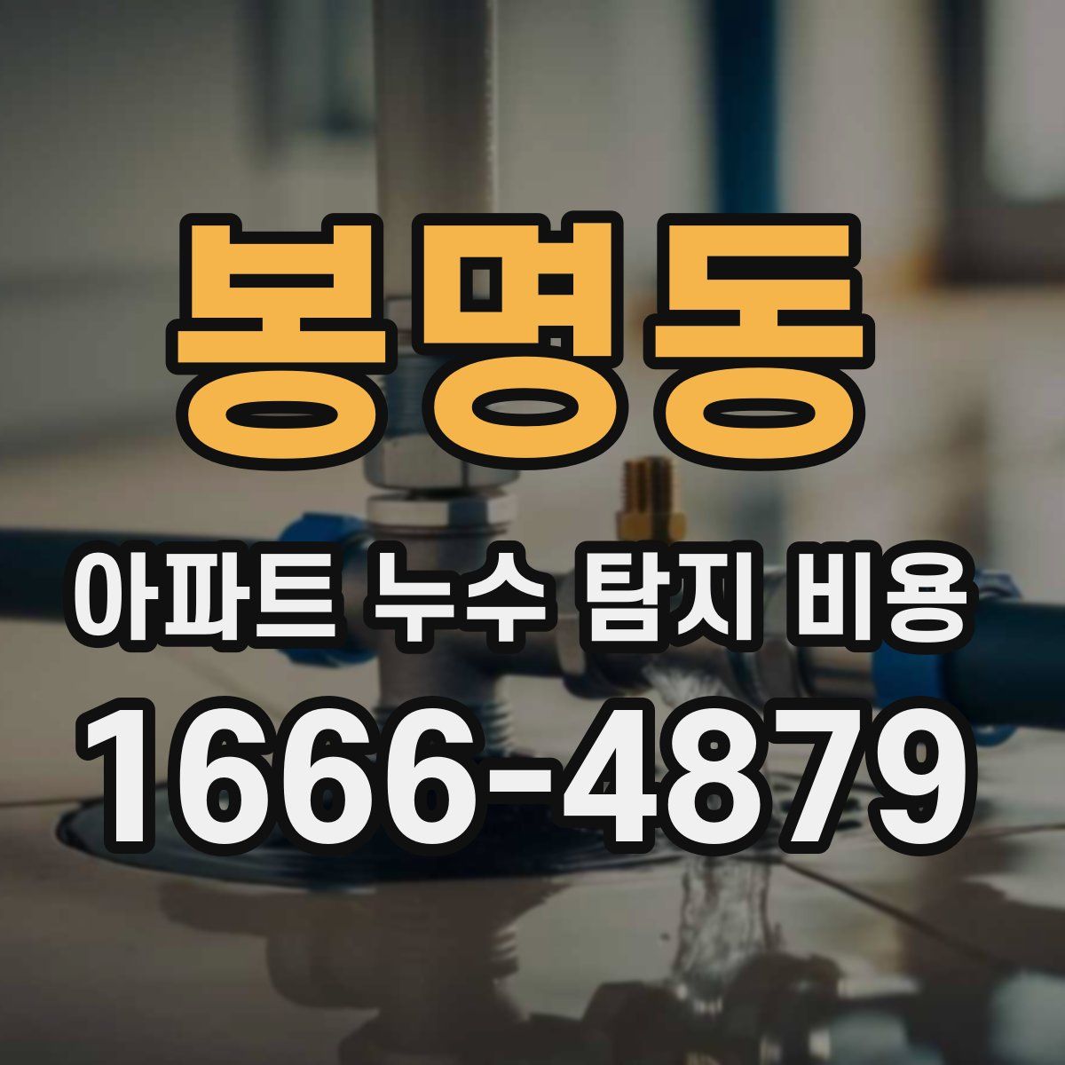 봉명동 아파트 누수 탐지 비용