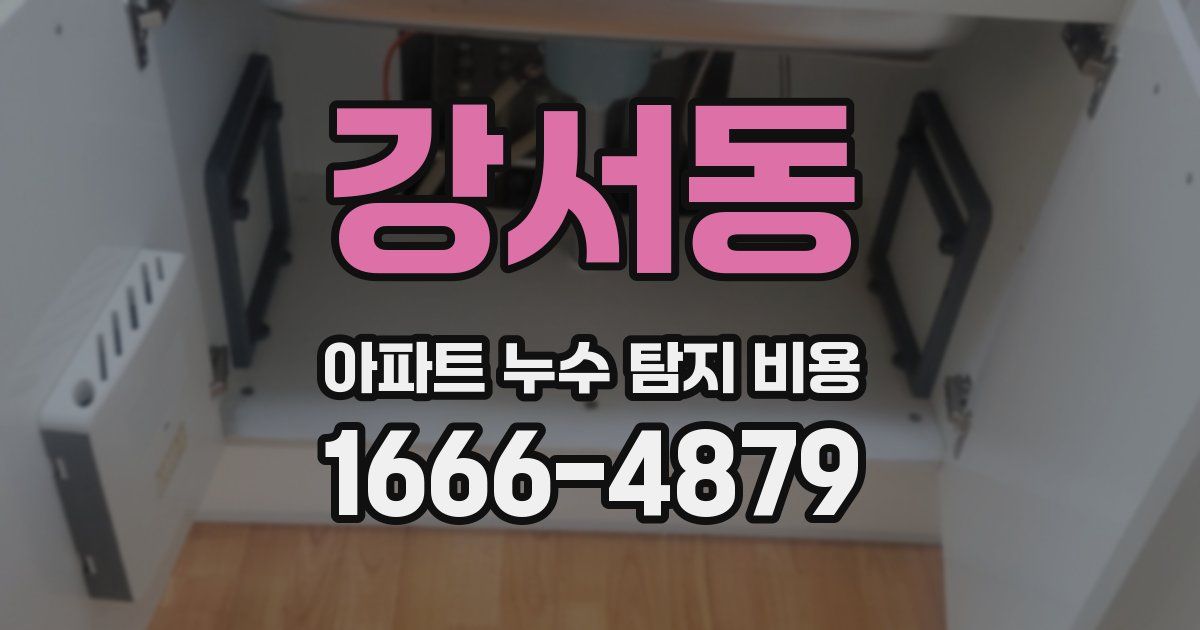 강서동 아파트 누수 탐지 비용
