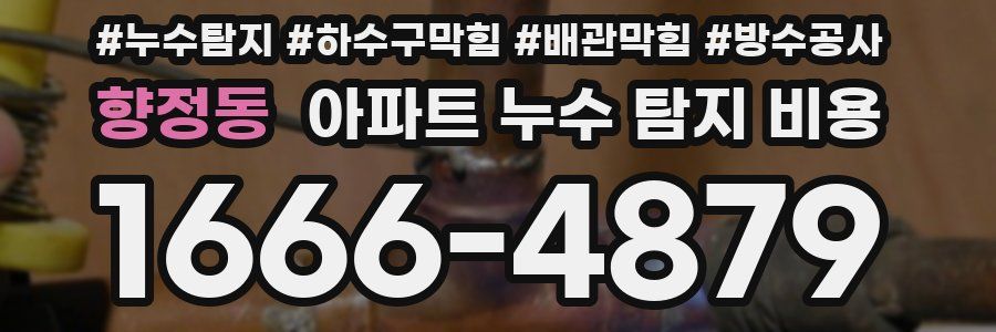 향정동 아파트 누수 탐지 비용
