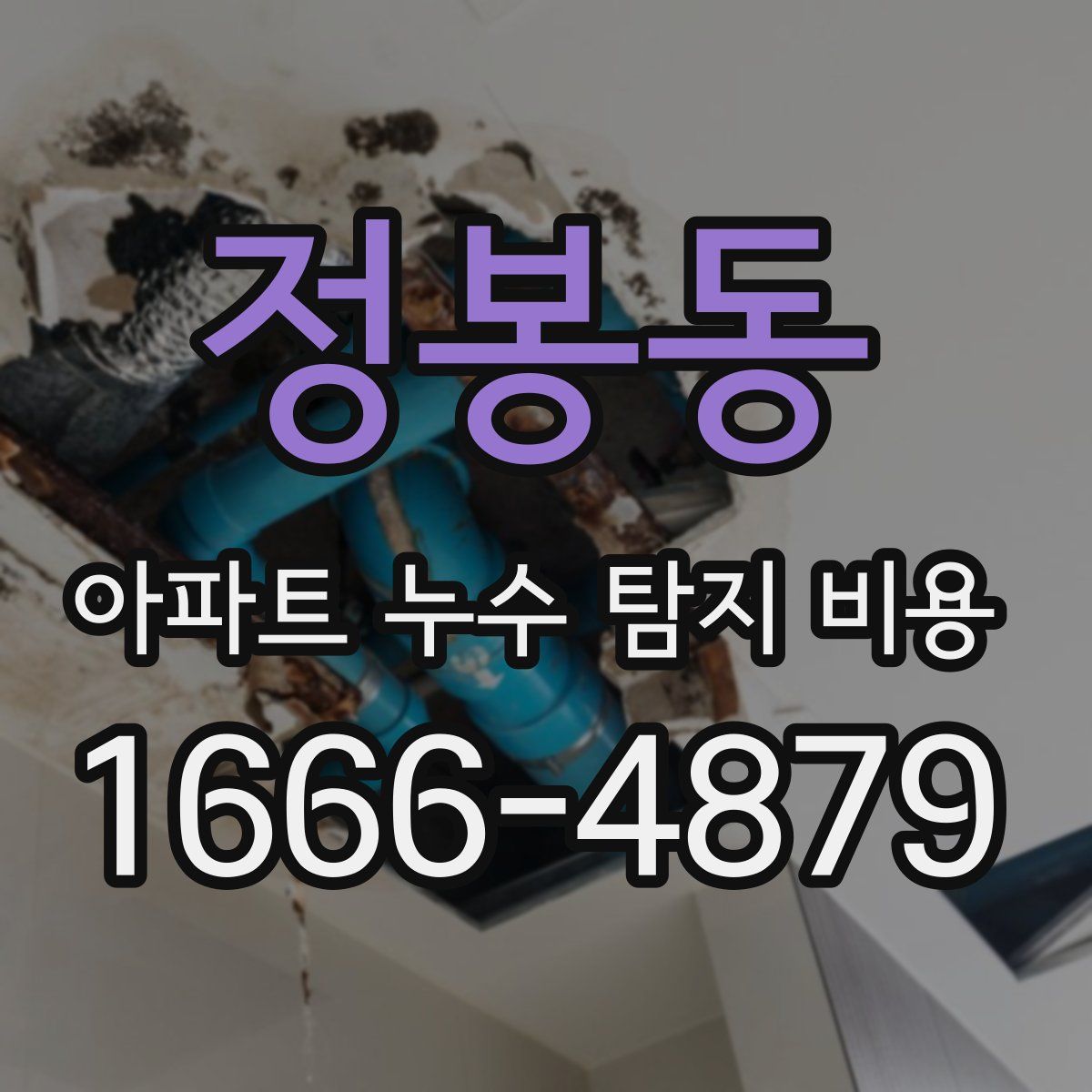 정봉동 아파트 누수 탐지 비용