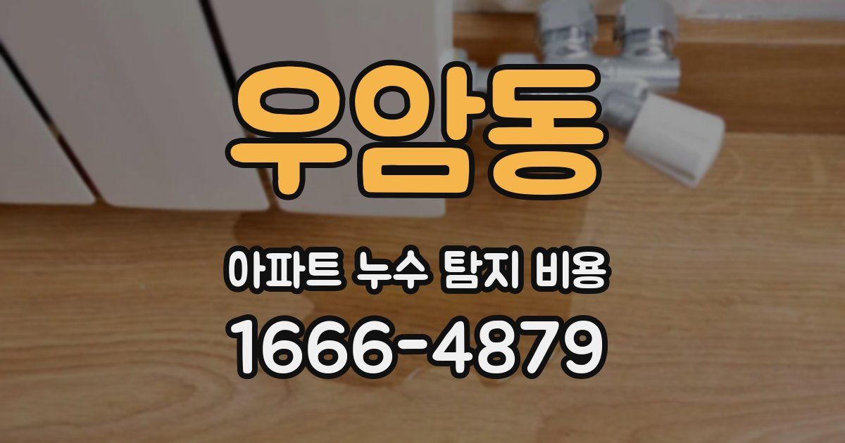 우암동 아파트 누수 탐지 비용