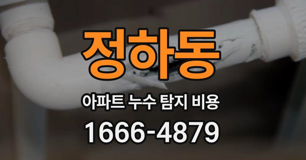정하동 아파트 누수 탐지 비용