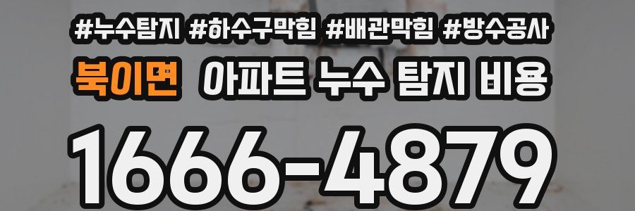 북이면 아파트 누수 탐지 비용