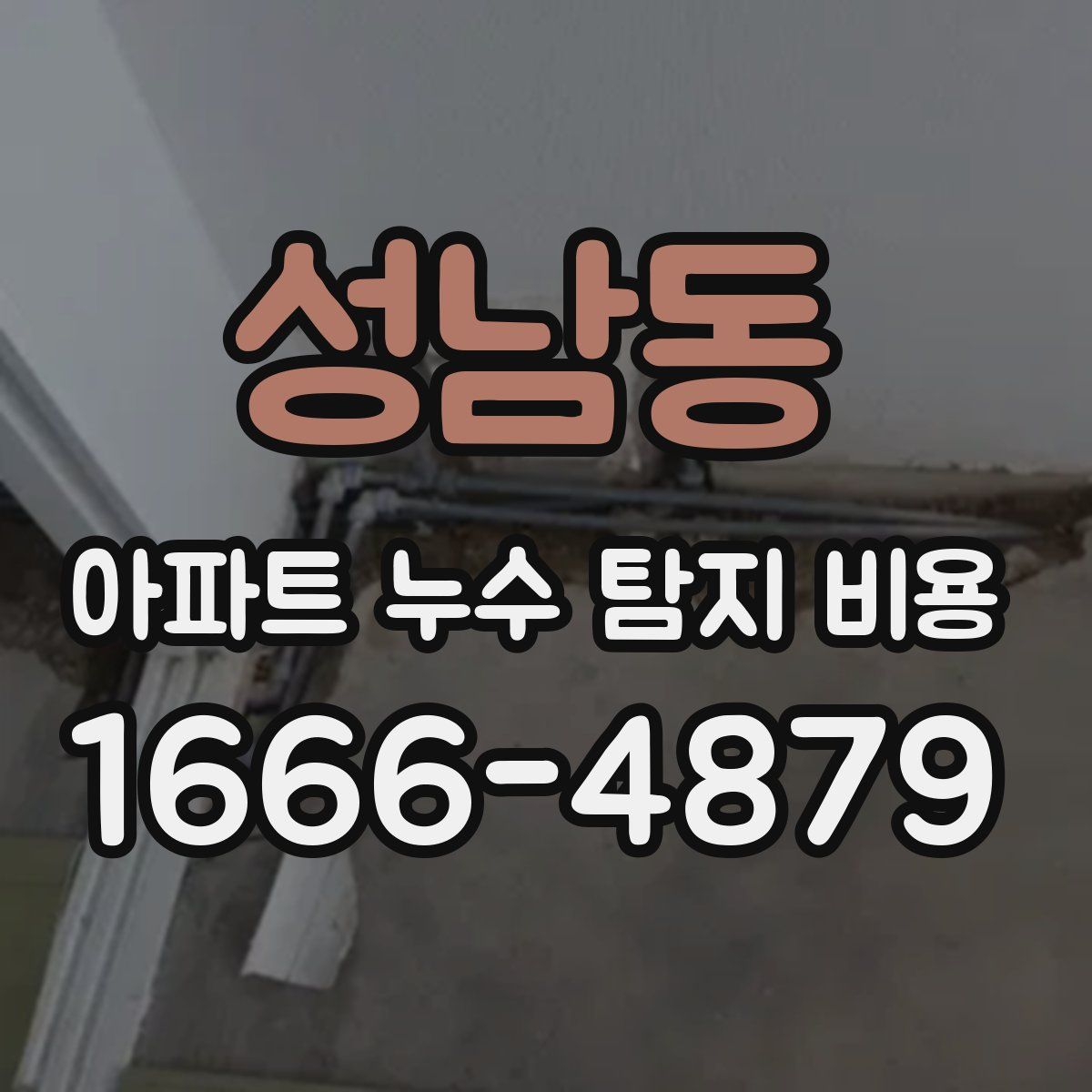 성남동 아파트 누수 탐지 비용