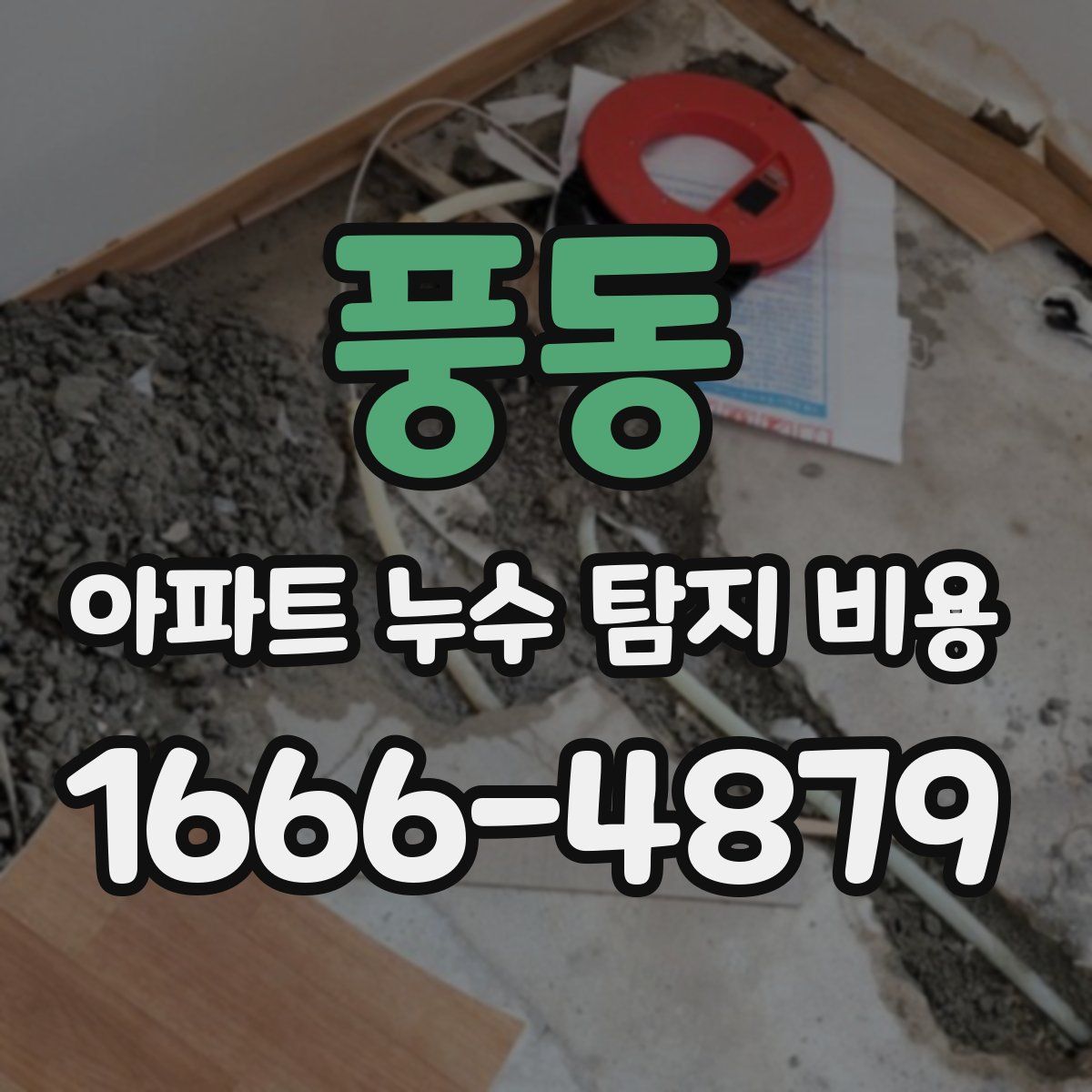 풍동 아파트 누수 탐지 비용