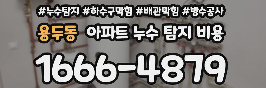 용두동 아파트 누수 탐지 비용