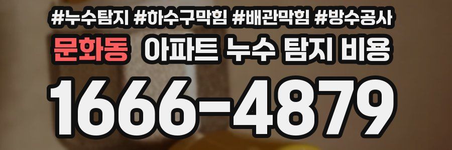 문화동 아파트 누수 탐지 비용