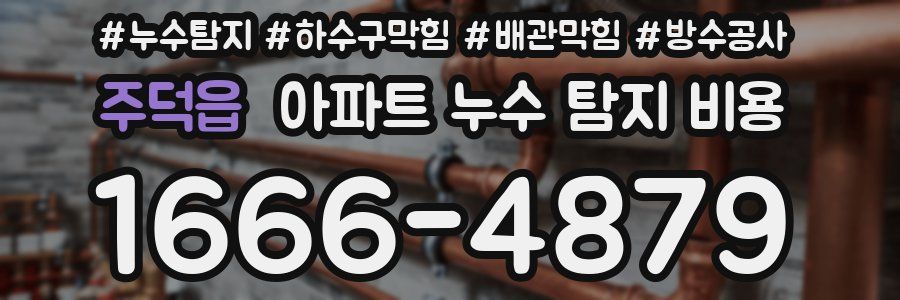 주덕읍 아파트 누수 탐지 비용