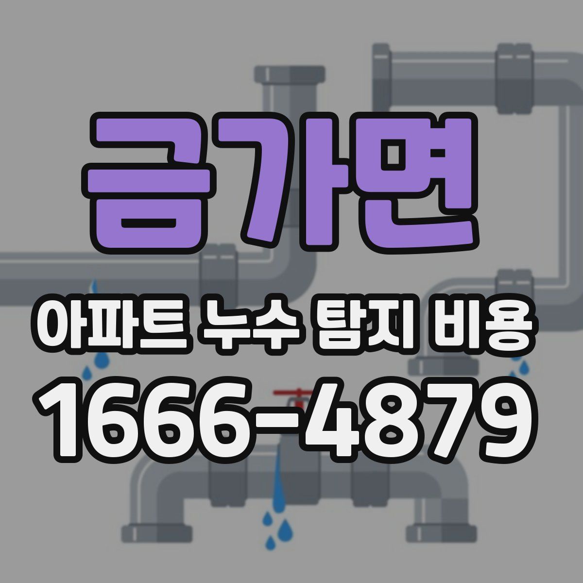 금가면 아파트 누수 탐지 비용