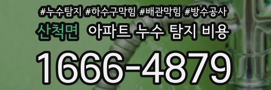 산척면 아파트 누수 탐지 비용