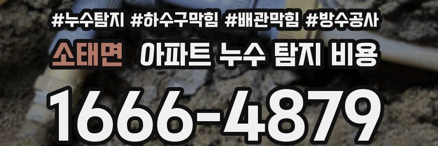 소태면 아파트 누수 탐지 비용