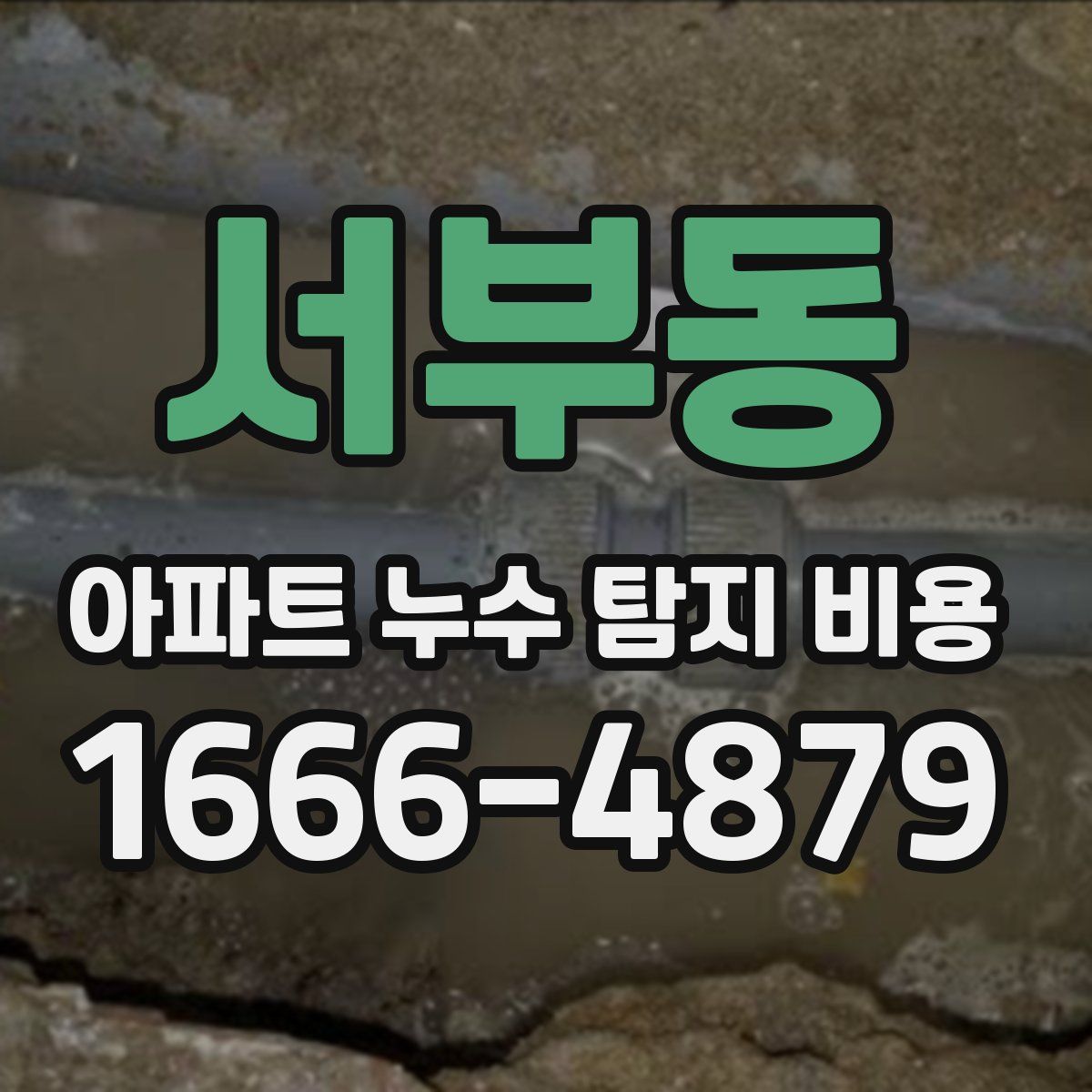 서부동 아파트 누수 탐지 비용