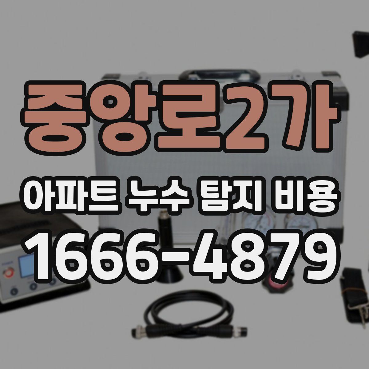 중앙로2가 아파트 누수 탐지 비용