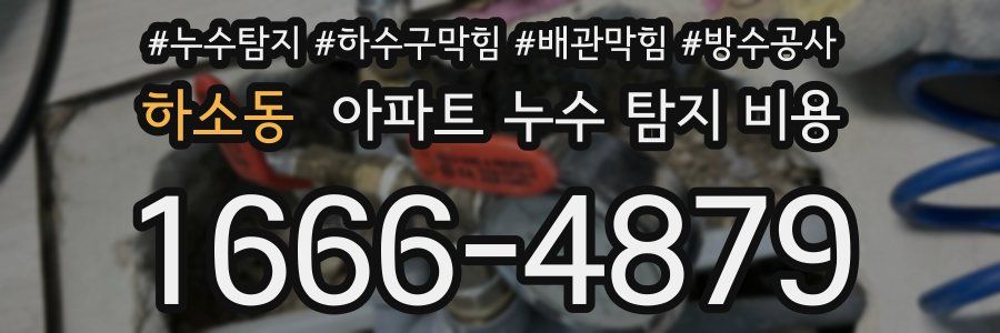 하소동 아파트 누수 탐지 비용