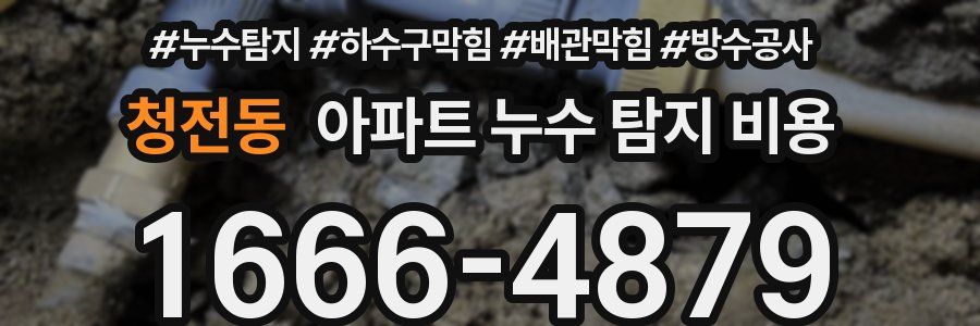 청전동 아파트 누수 탐지 비용