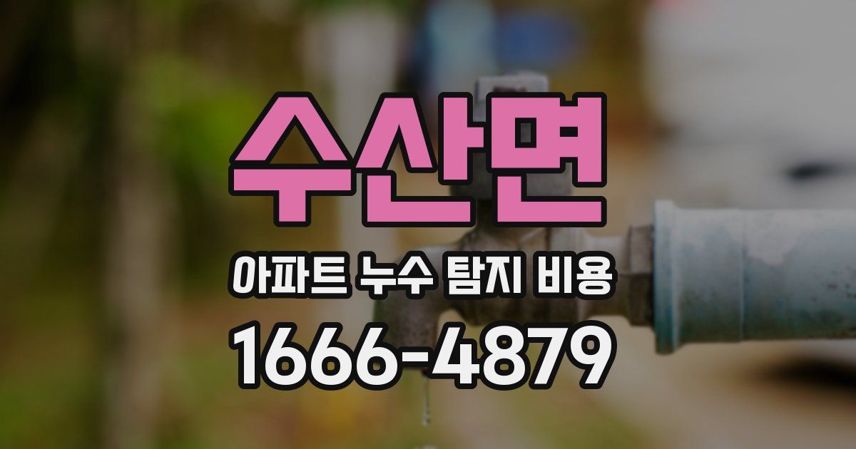 수산면 아파트 누수 탐지 비용