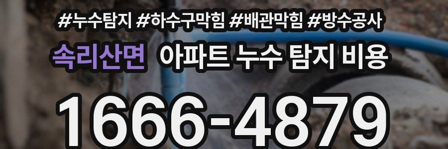 속리산면 아파트 누수 탐지 비용