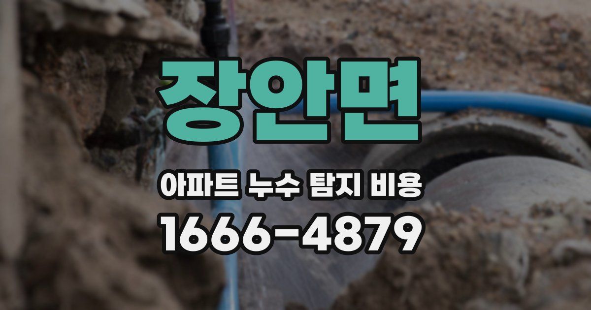 장안면 아파트 누수 탐지 비용