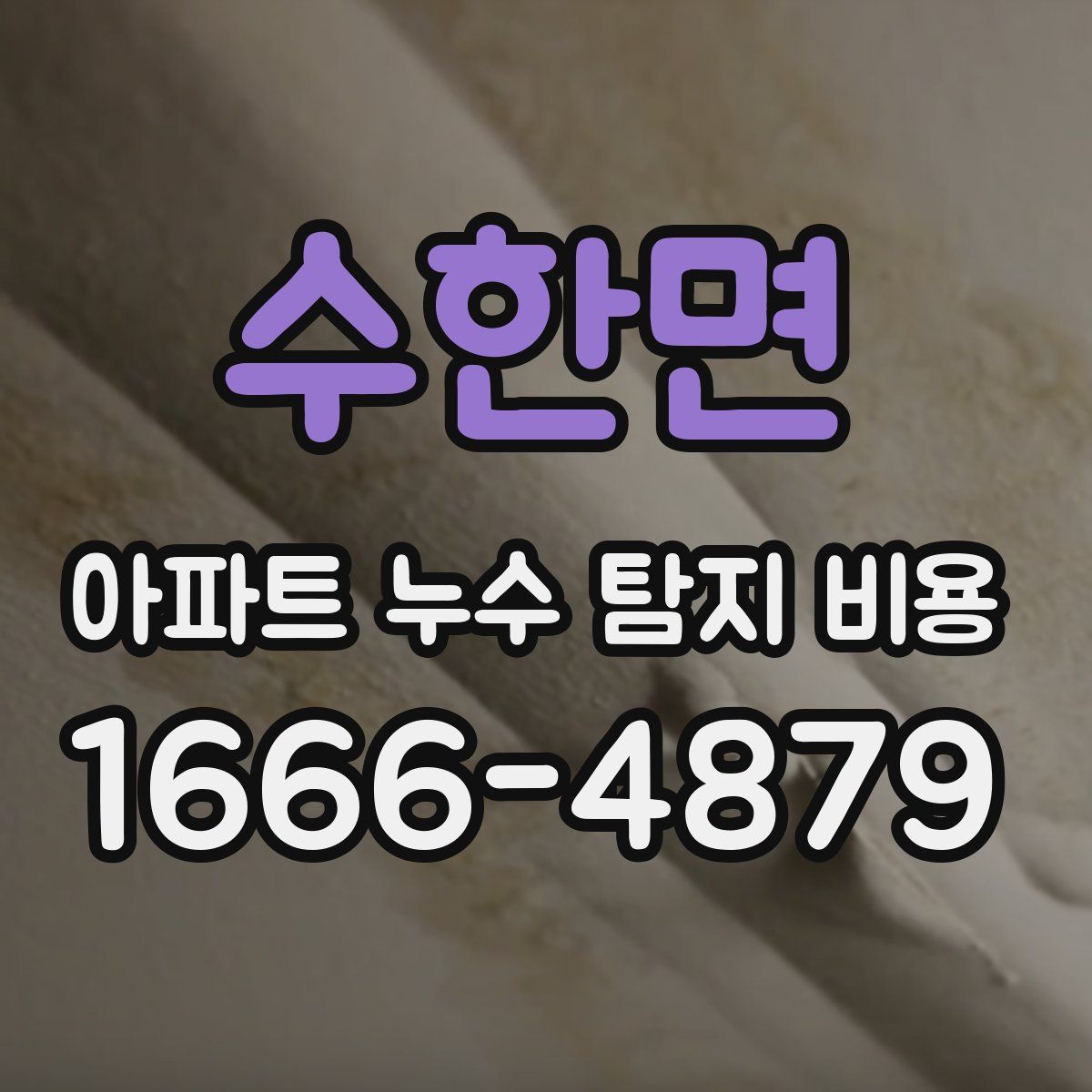 수한면 아파트 누수 탐지 비용