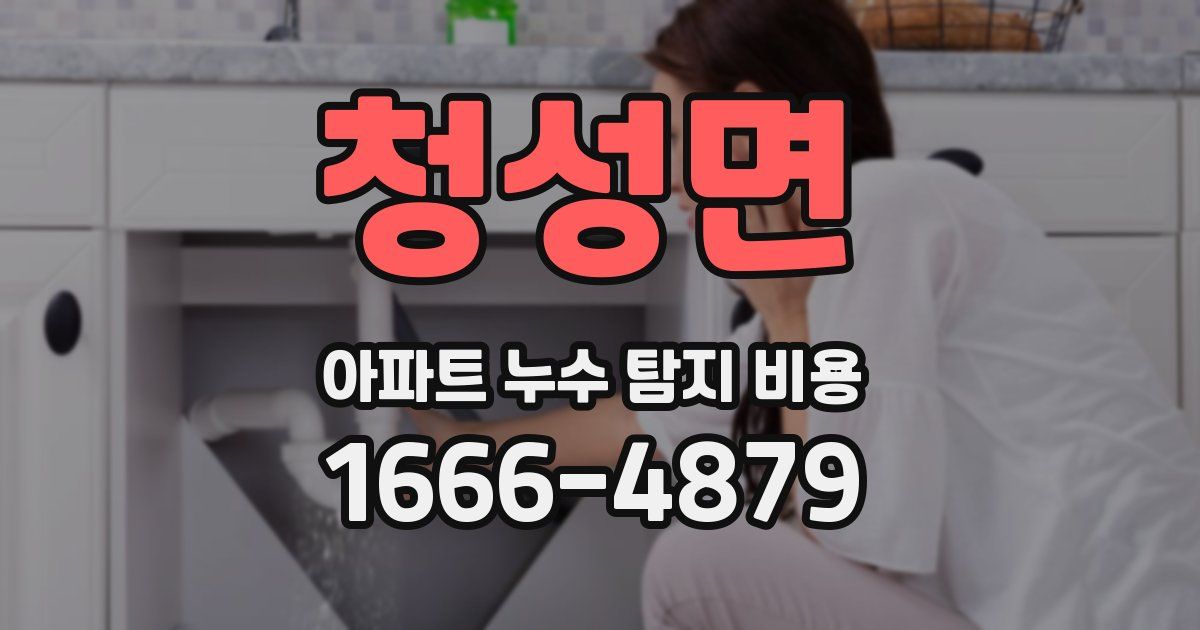 청성면 아파트 누수 탐지 비용