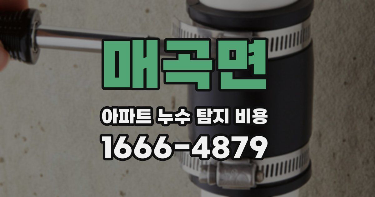 매곡면 아파트 누수 탐지 비용