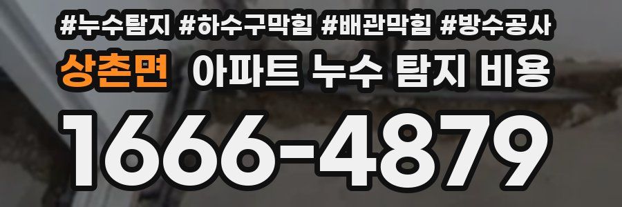 상촌면 아파트 누수 탐지 비용