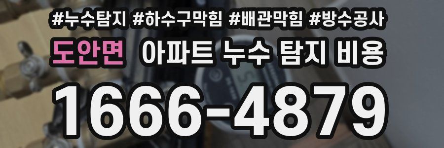 도안면 아파트 누수 탐지 비용