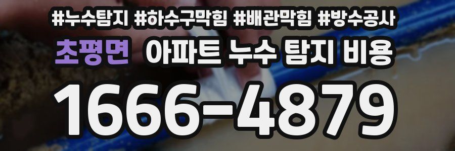 초평면 아파트 누수 탐지 비용