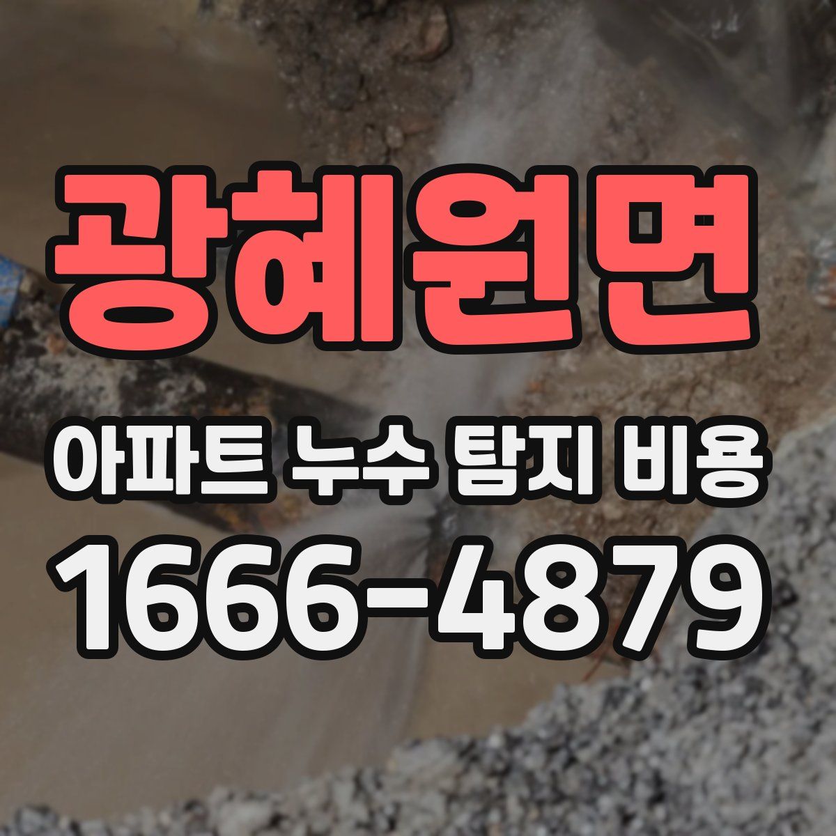 광혜원면 아파트 누수 탐지 비용