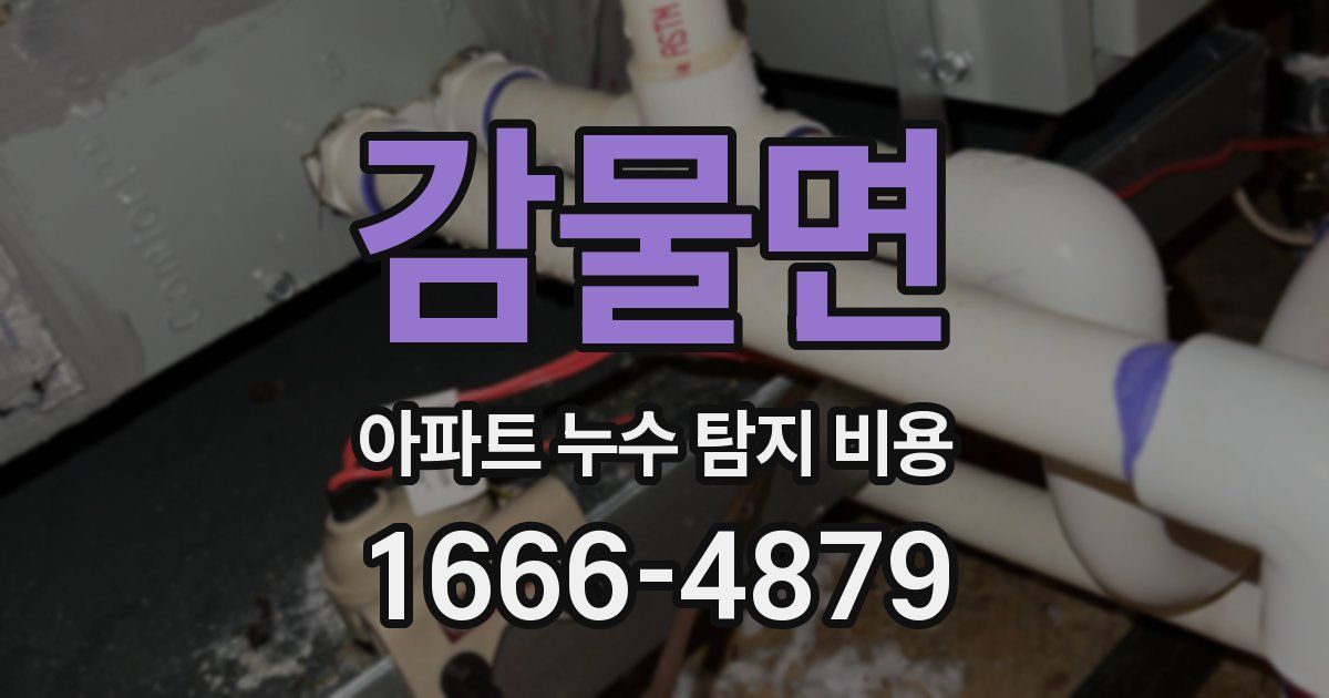 감물면 아파트 누수 탐지 비용