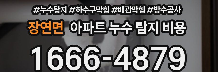 장연면 아파트 누수 탐지 비용
