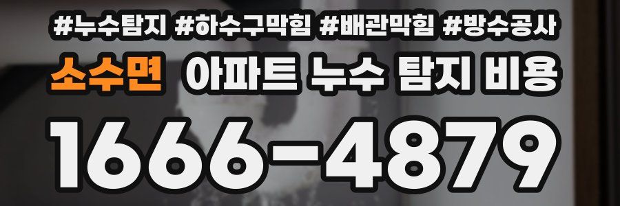 소수면 아파트 누수 탐지 비용