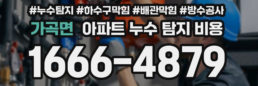 가곡면 아파트 누수 탐지 비용