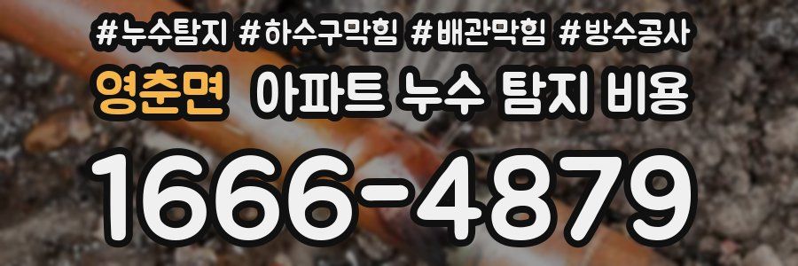 영춘면 아파트 누수 탐지 비용
